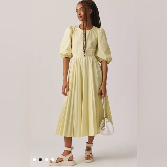 Beatrice .b Pleated Dress Anthropologie Size Small - Picture 2 of 10